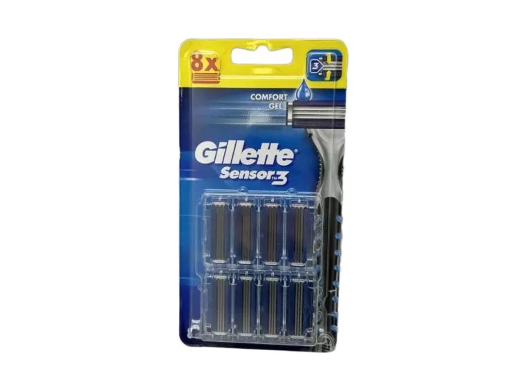 GILLETTE SENSOR3 OSTRZA WYMIENNE DO MASZYNKI DO GOLENIA, 8 SZTUK