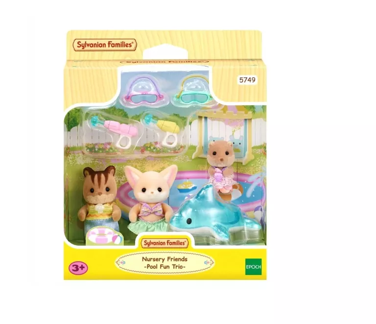ZESTAW DO ZABAWY EPOCH SYLVANIAN FAMILIES NURSERY FRIENDS POOL FUN TRIO