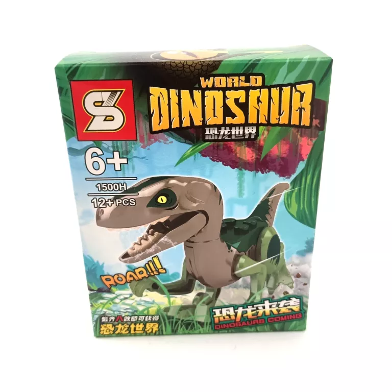 KLOCKI FIGURKA DINOZAURA DINOSAUR WORLD 6+