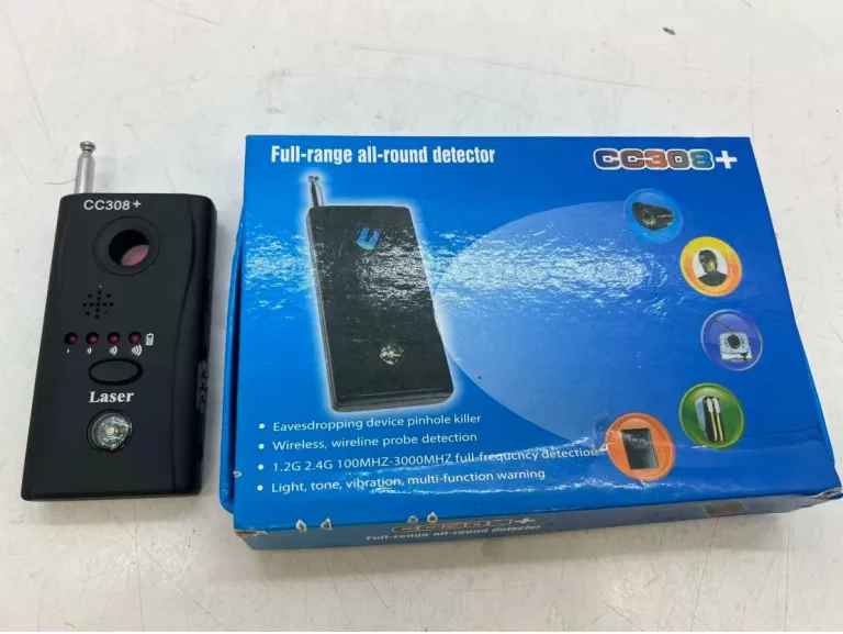 WYKRYWACZ PODSŁUCHÓW GSM GPS BT WIFI DETEKTOR UKRYTYCH KAMER CC308+ KOMPLE