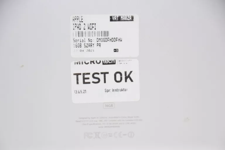 TABLET APPLE IPAD 2 MC769 (A1395)