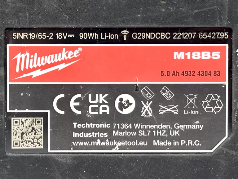 SZLIFIERKA KĄTOWA MILWAUKEE 18V 115MM HD18 AG115 M14 AKUMULATOR 5.0AH