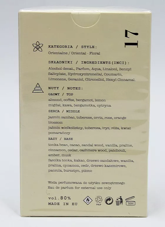 DAMSKA WODA PERFUMOWANA MADE IN LAB. 17 100ML