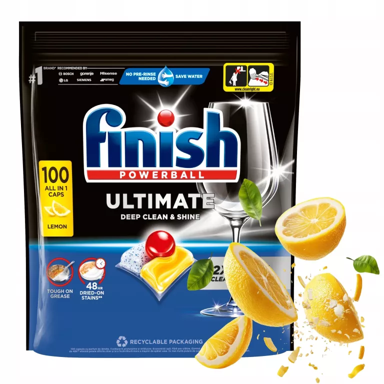 KAPSUŁKI DO ZMYWARKI FINISH ULTIMATE ALL IN 1 LEMON 100SZT.