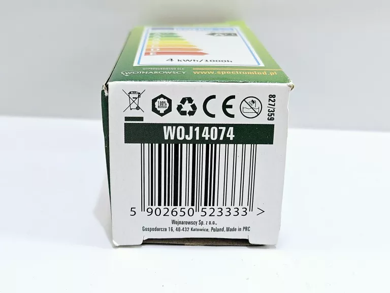 ŻARÓWKA SPECTRUM BIAŁA KULKA CIEPŁA LED E27 4W