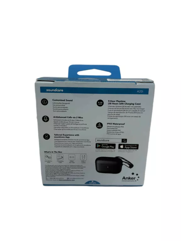 SŁUCHAWKI BLUETOOTH SOUNDCORE A20I JAK NOWE