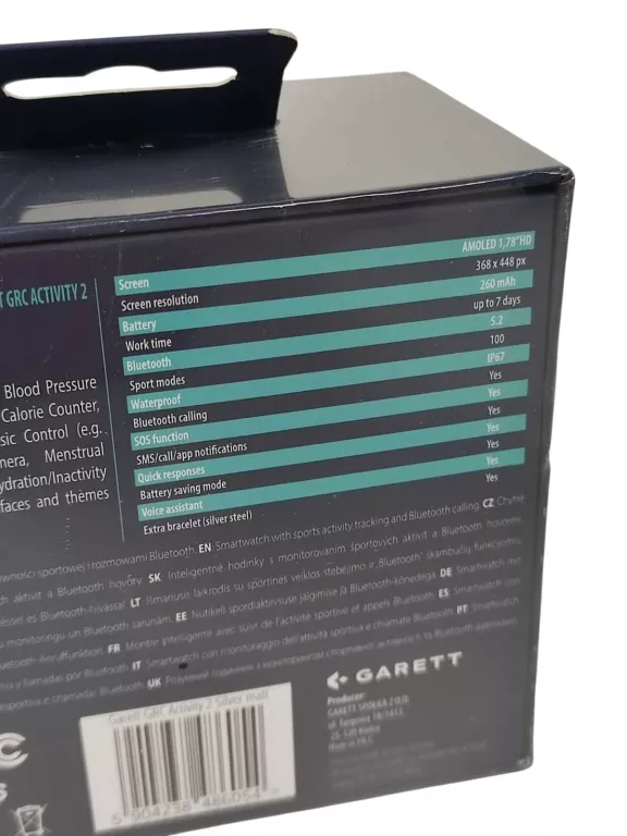 SMARTWATCH GARETT GRC ACTIVITY 2 ZEGAREK ELEKTRONICZNY SMART