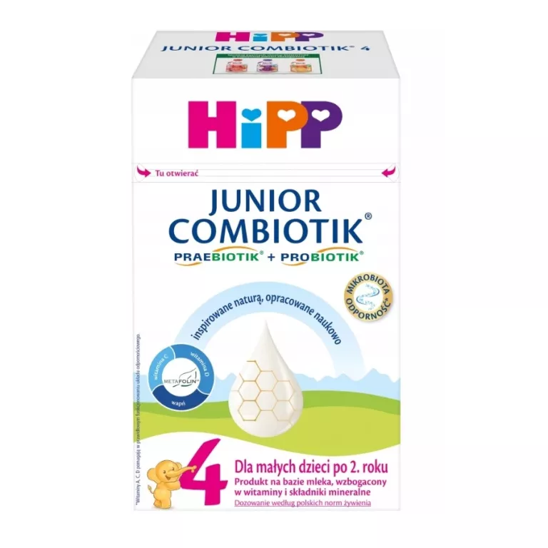 MLEKO HIPP 4 JUNIOR COMBIOTIK MLEKO MODYFIKOWANE DLA DZIECI PO 2 ROKU 550G