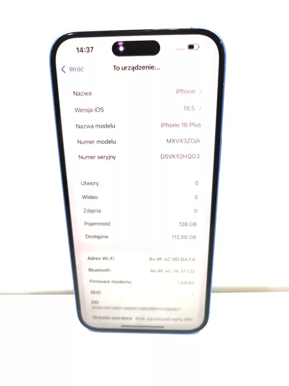 TELEFON IPHONE 16 PLUS 128GB KOND 100%