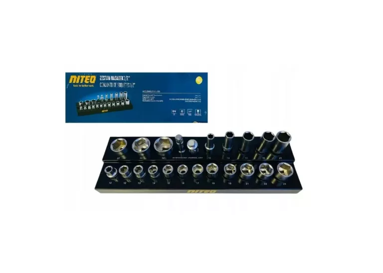 NITEO ZESTAW NASADEK HEX 1/2'' 22 EL