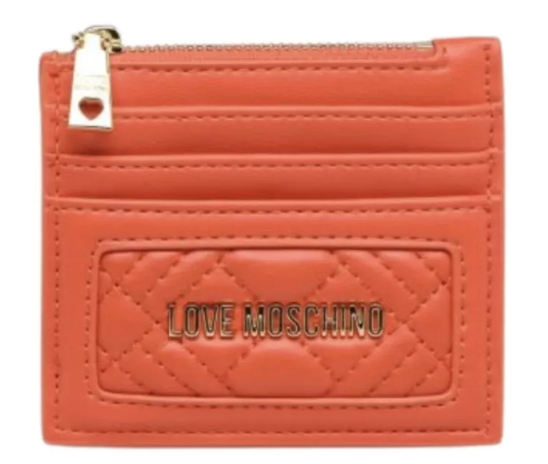 PORTFEL ETUI NA KARTY LOVE MOSCHINO POMARAŃCZOWY