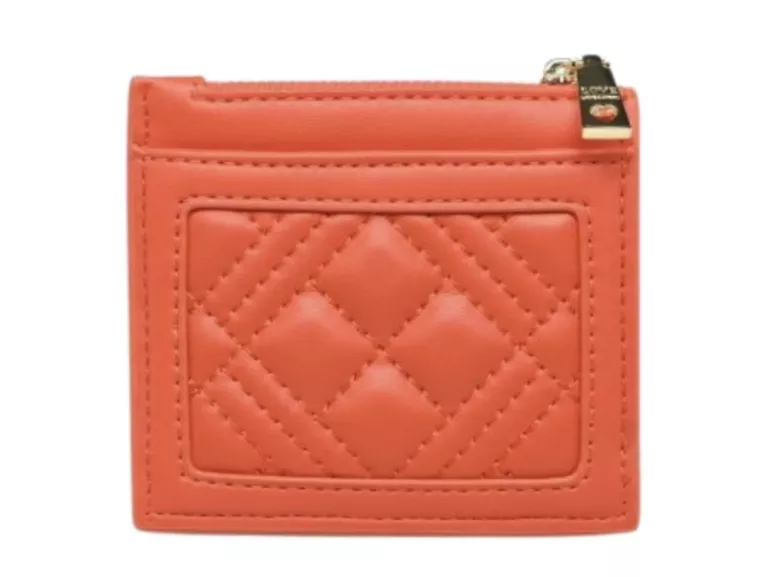 PORTFEL ETUI NA KARTY LOVE MOSCHINO POMARAŃCZOWY