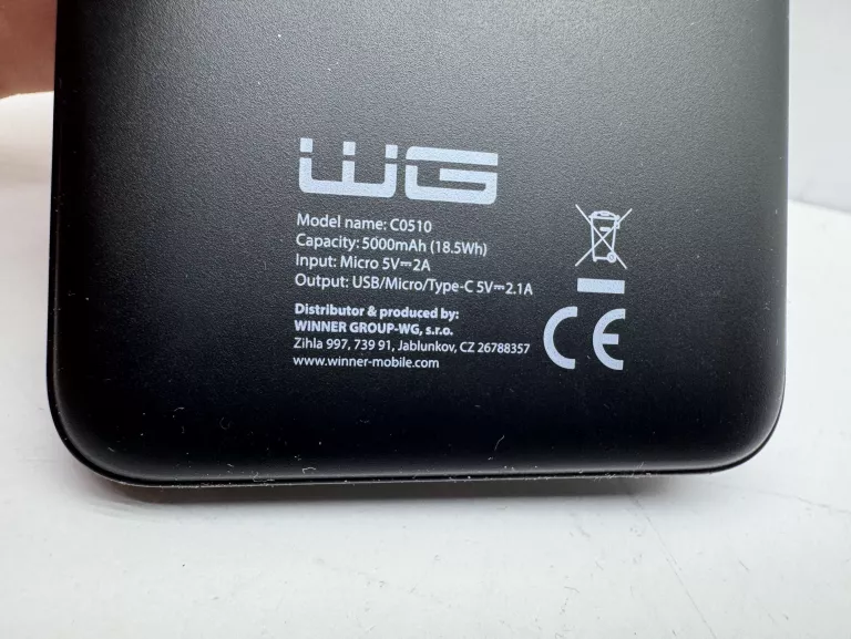POWERBANK WINNER GROUP 5000 MAH CZARNY