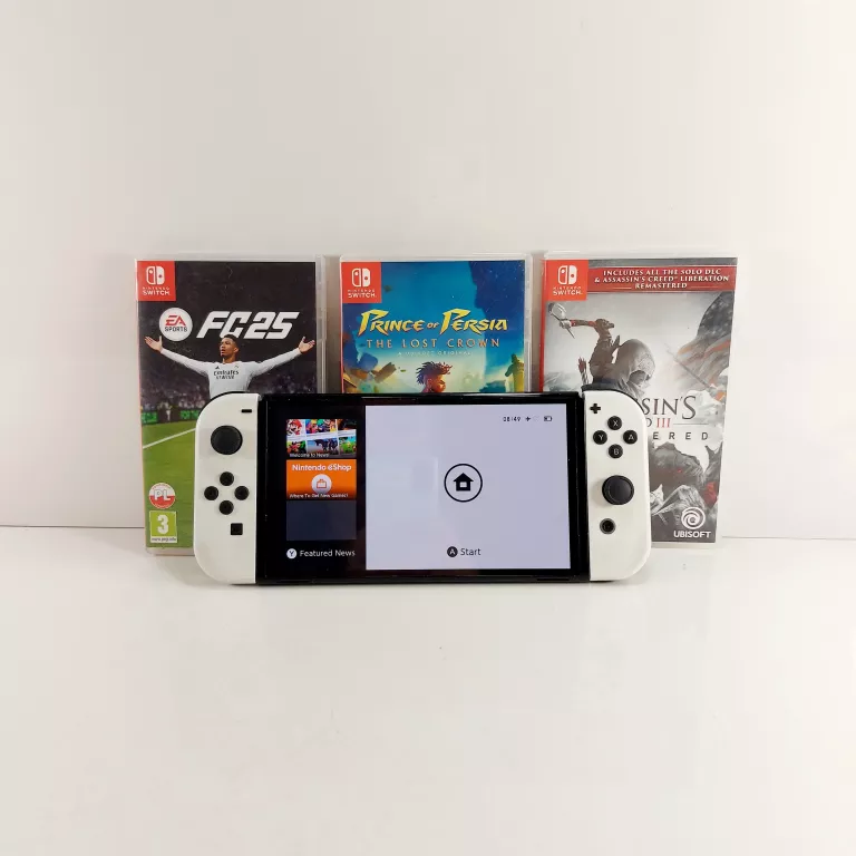 KONSOLA NINTENDO SWITCH OLED +3 GRY
