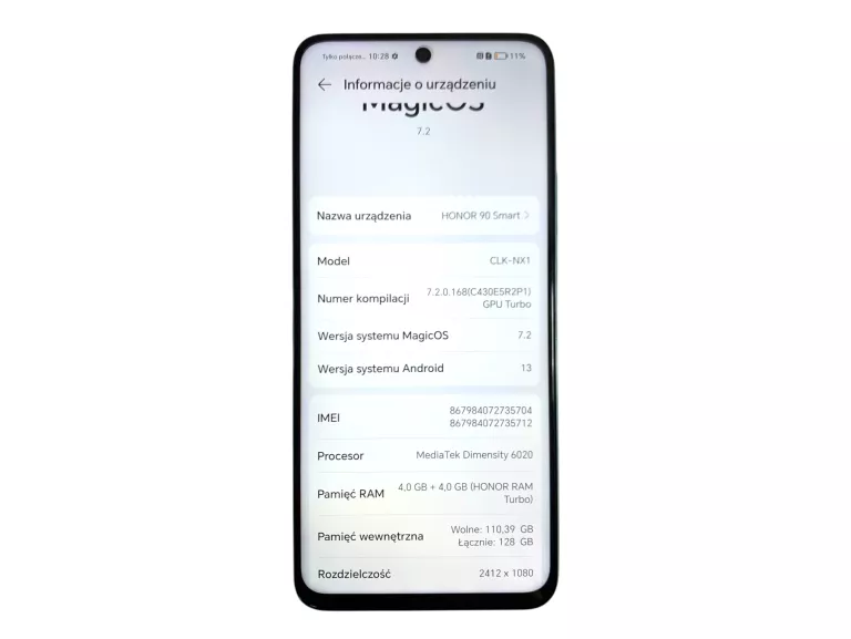 TELEFON HONOR 90 SMART 5G 4/128GB ZIELONY
