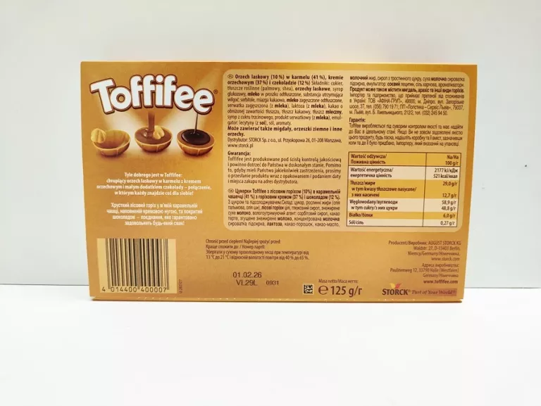 PRALINY Z ORZECHAMI STORCK TOFFIFEE 125G