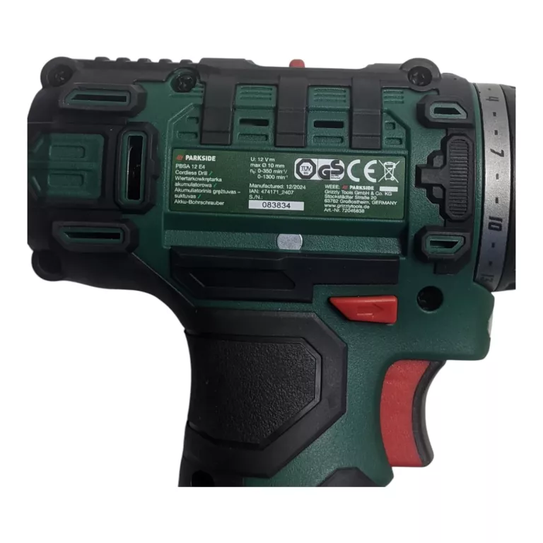 AKUMULATOROWA WKRĘTARKA PARKSIDE PBSA 12 E4 + AKCESORIA ZESTAW XXL 2 AKU
