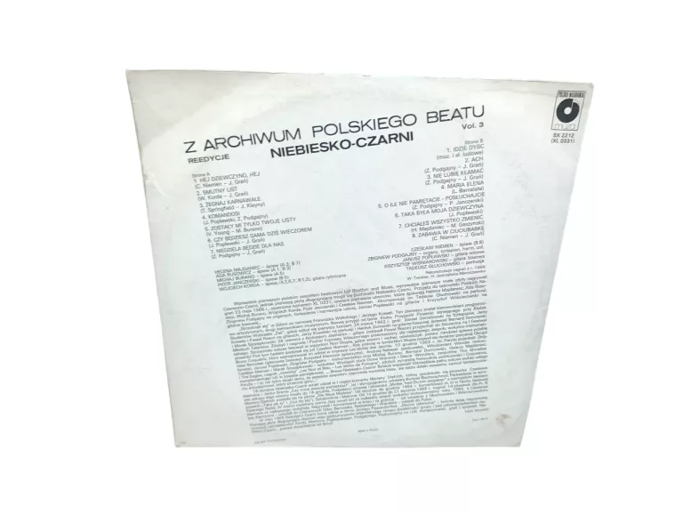 PŁYTA WINYLOWA Z ARCHIWUM POLSKIEGO BEATU NIEBIESKO CZARNI VOL.3