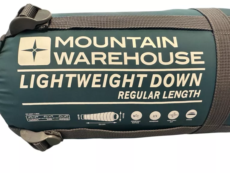 ŚPIWÓR MOUNTAIN WAREHOUSE LIGHTWEIGHT DOWN SLEEPING BAG 215X80CM.