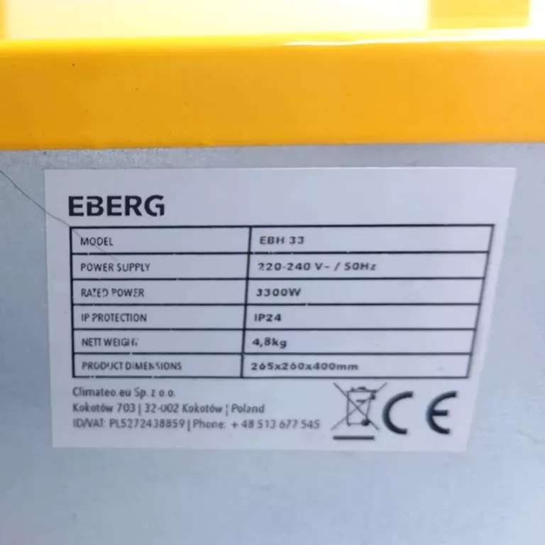 NAGRZEWNICA EBERG 3,3 KW