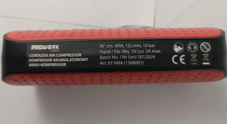 KOMPRESOR AKUMULATOROWY PROWERK TOOLS