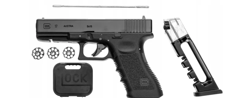 PISTOLET WIATRÓWKA GLOCK 17 BLOW BACK DIABOLO/BB 4,5MM +ŚRUT+CO2 GWR