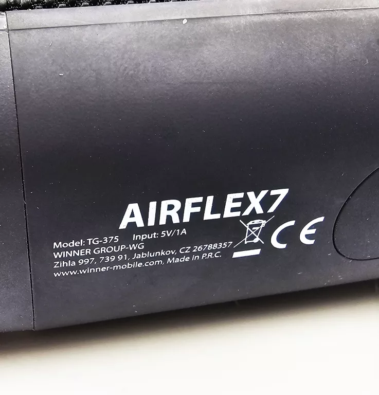 GŁOŚNIK BLUETOOTH WINNER GROUP AIRFLEX7 TG-375 CZARNY