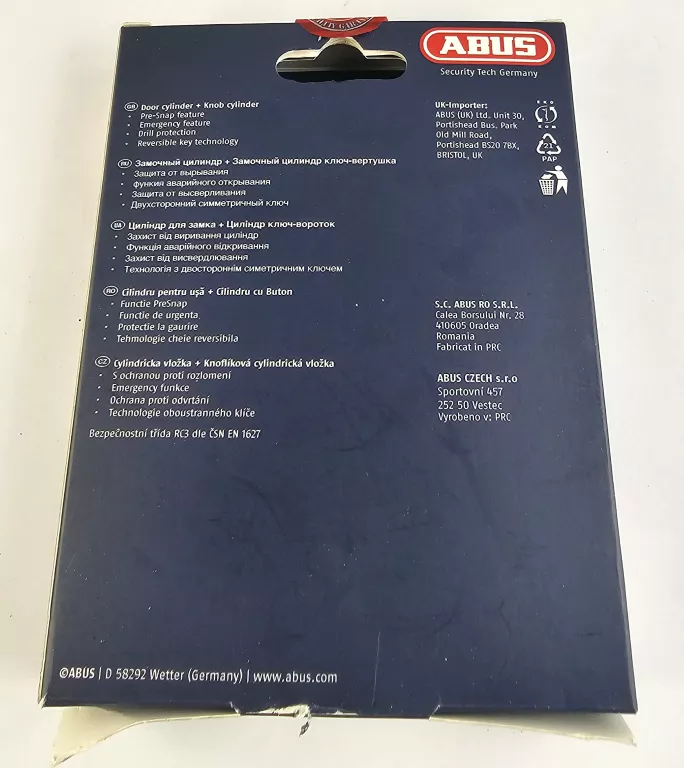 WKŁADKA ABUS D10PS + KD10PS 30/35