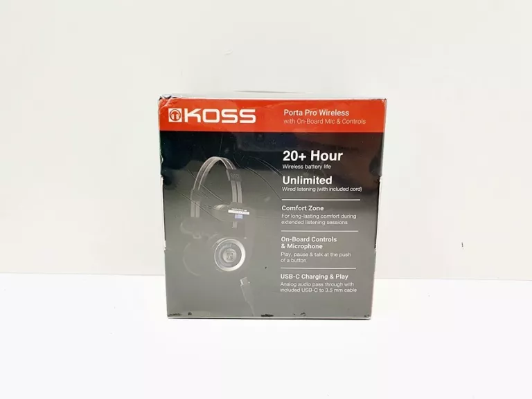 SŁUCHAWKI KOSS PORTA PRO WIRELESS 2.0 NAUSZNE BLUETOOTH 5.2 BEZPRZEWODOWE