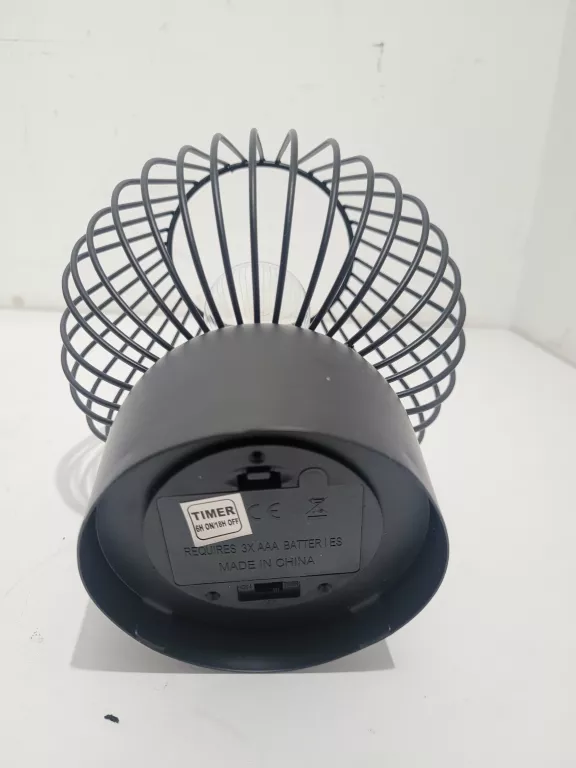 LAMPA STOŁOWA METALOWA ZASILANA NA BATERIE CZARNA