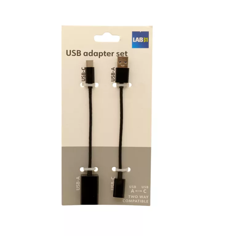 USB ADAPTER SET USB-A DO USB-C + USB-C DO USB-A