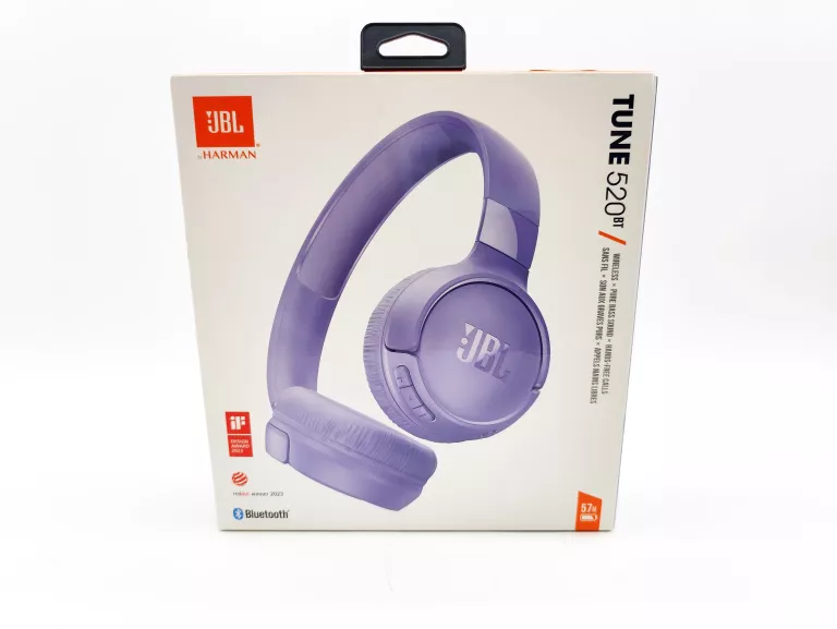 SŁUCHAWKI BEZPRZEWODOWE NAUSZNE JBL TUNE 520BT FIOLETOWE