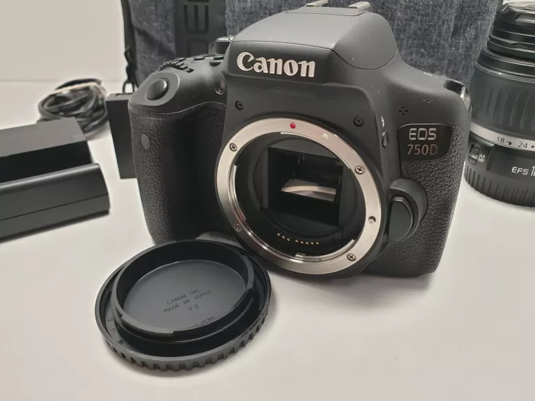 APARAT CANON EOS 750D + OBIEKTYW 18-55MM ZESTAW