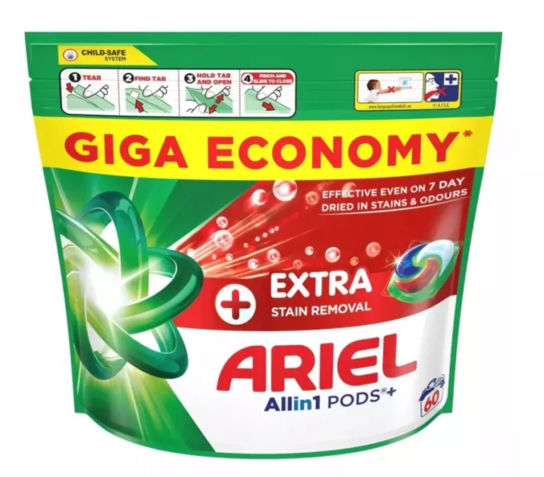 ARIEL EXTRA CLEAN ALLIN1 +, KAPSUŁKI DO PRANIA, 60 PRAŃ