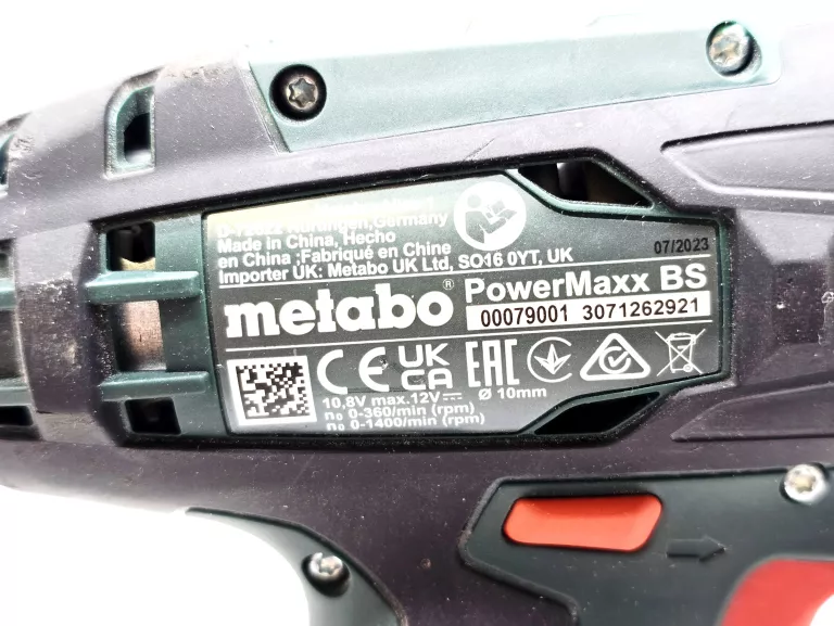 WKRĘTARKA METABO POWERMAXX BS 12V / 2 AKU / ŁAD / WALIZKA