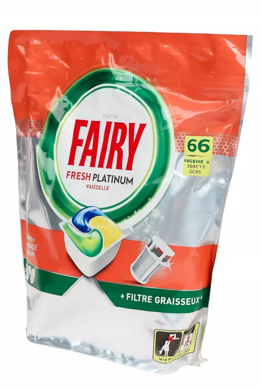 KAPSULKI DO ZMYWARKI FAIRY FRESH PLATINUM VAISSELLE 66 SZTUK