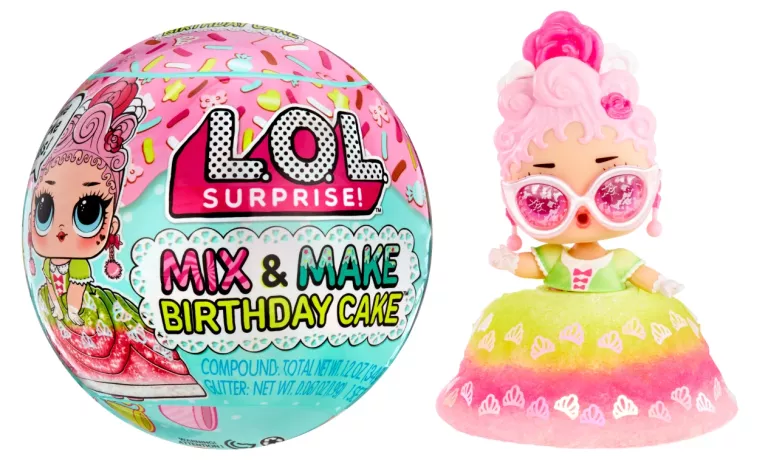 LALKA URODZINOWA Z TORTEM LOL SURPRISE MIX & MAKE BIRTHDAY CAKE TOTS