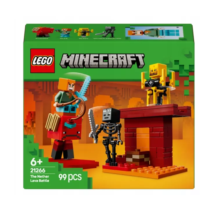 LEGO MINECRAFT BITWA NA MOŚCIE NETHERU 21266 5702017815404