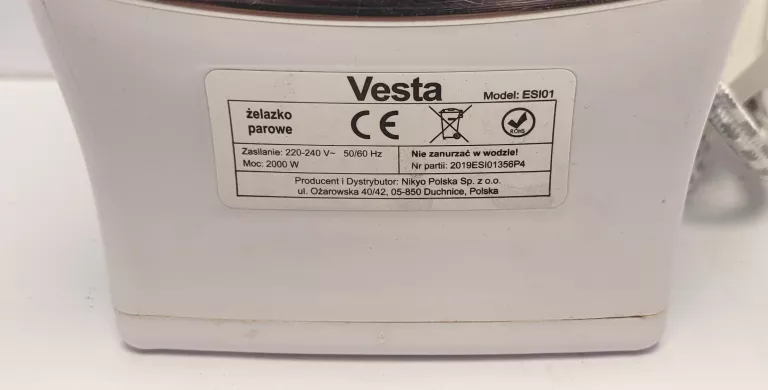 ŻELAZKO PAROWE VESTA ESI01 / 2000W