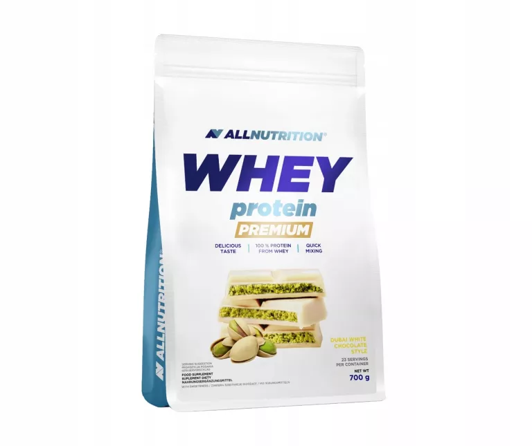 ALLNUTRITION WHEY PROTEIN PREMIUM 700G CZEKOLADA DUBAJSKA BIAŁA
