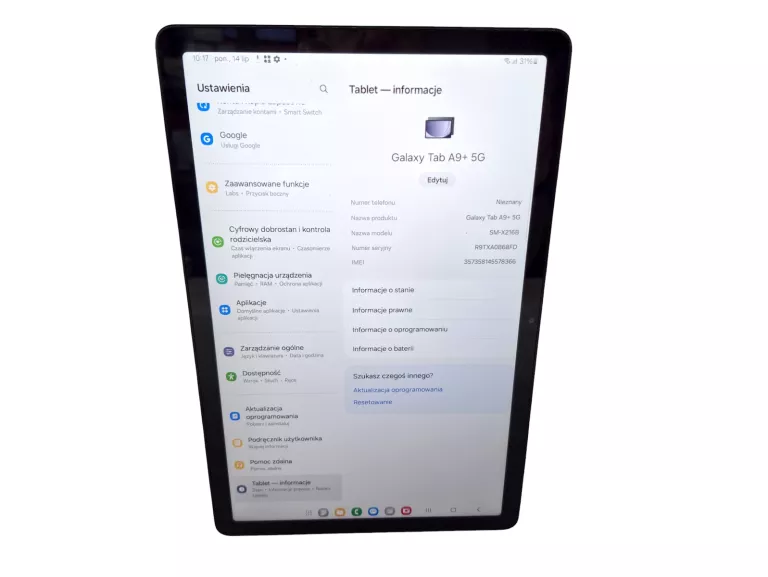 TABLET SAMSUNG GALAXY TAB A9+ 5G 8 GB/128 GB