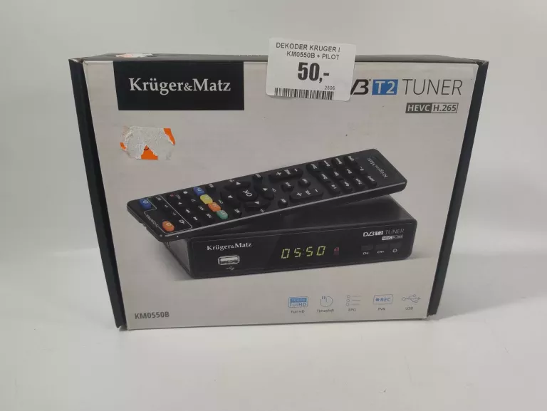 DEKODER KRUGER MATZ KM0550B + PILOT + PUDEŁKO