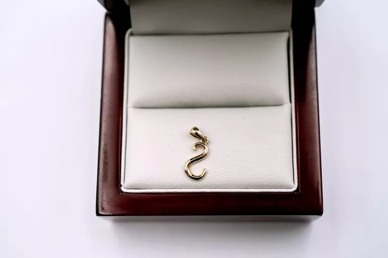 ZŁOTA ZAWIESZKA LITERKA S Z CYRKONIAMI - 14K 585 - 0,36G