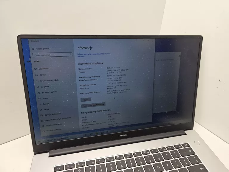 LAPTOP HUAWEI MATEBOOK D 15 15.6" IPS I3-10110U 8GB RAM 256GB SSD