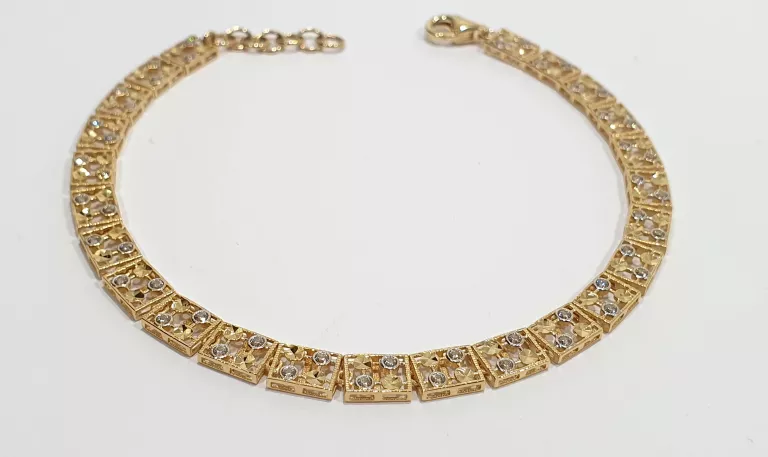 ELEGANCKA ZŁOTA BRANSOLETKA PR.585 5,24G 17-20CM