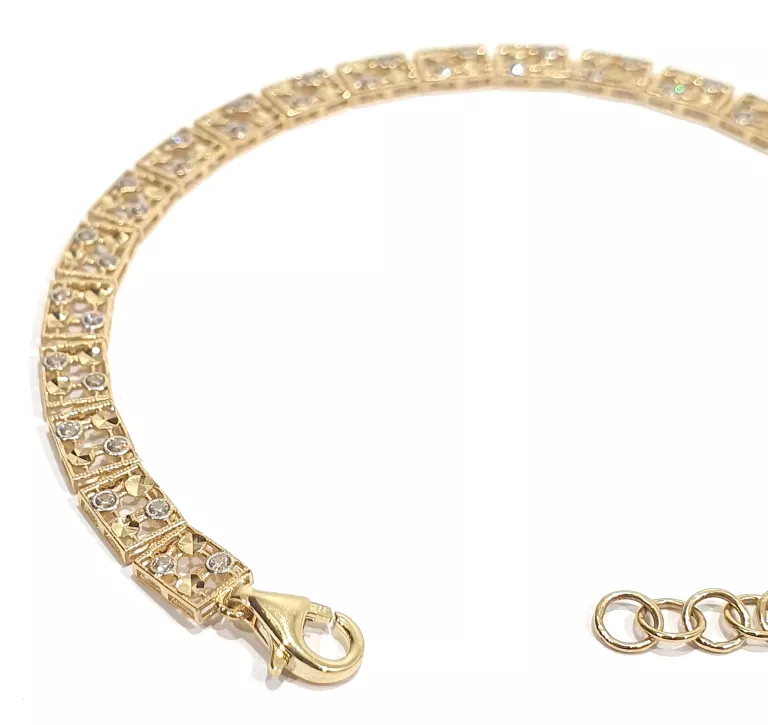 ELEGANCKA ZŁOTA BRANSOLETKA PR.585 5,24G 17-20CM