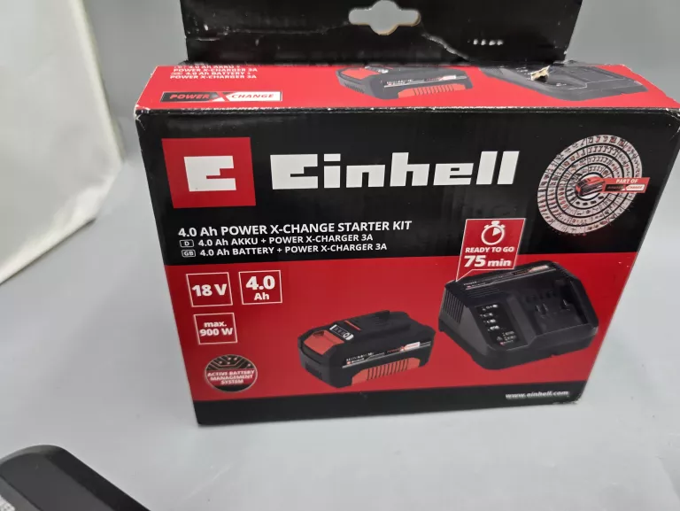 EINHELL ZESTAW STARTOWY AKUMULATOR 4.0 AH 18V ŁADOWARKA POWER X-CHANGE KPL