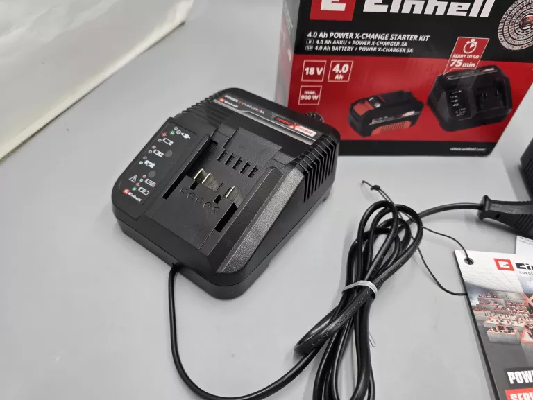 EINHELL ZESTAW STARTOWY AKUMULATOR 4.0 AH 18V ŁADOWARKA POWER X-CHANGE KPL