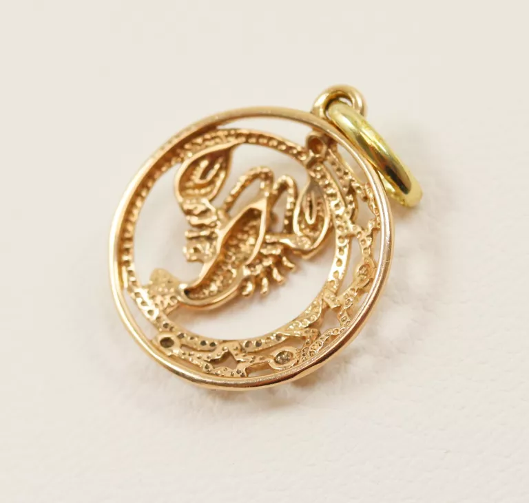 ZŁOTA ZAWIESZKA 585 ZNAK ZODIAKU RAK 1,01G