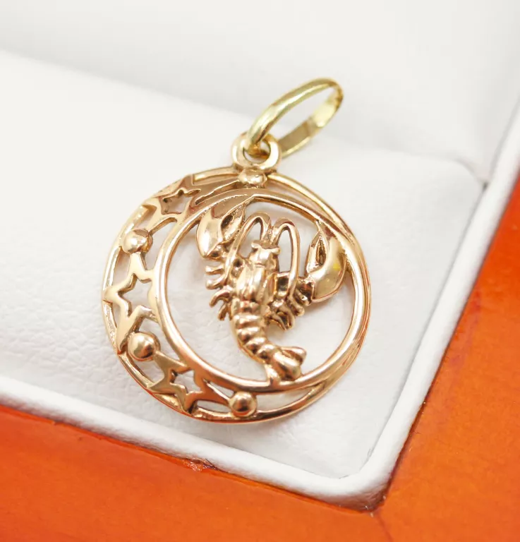 ZŁOTA ZAWIESZKA 585 ZNAK ZODIAKU RAK 1,01G